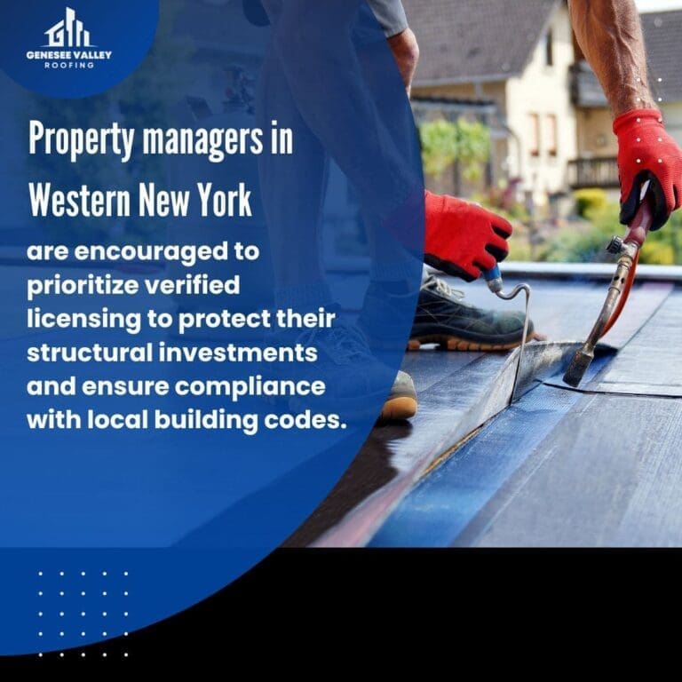 Certified commercial roofing services and local building code compliance for property managers in Western New York.